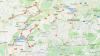 mapka trasy w Szwajcarii czI- do Fryburga- Berna