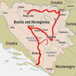 mapa z Jablanicy do neum