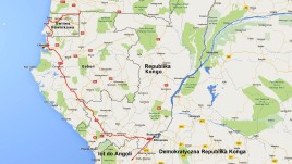 Gabon mapka trasy