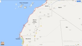 mapka trasy Sahara Zachodnia